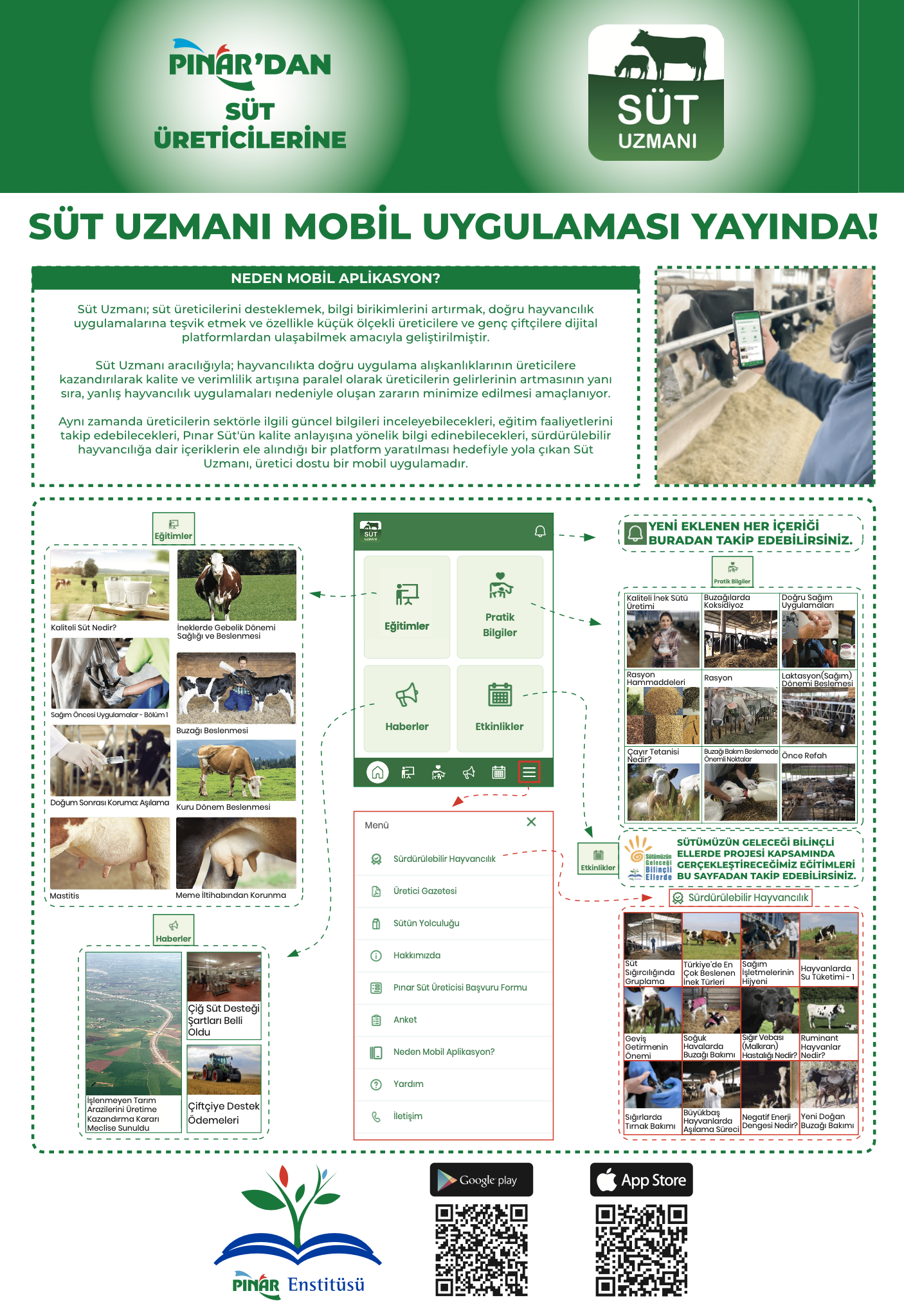 Süt Uzmanı mobil uygulama